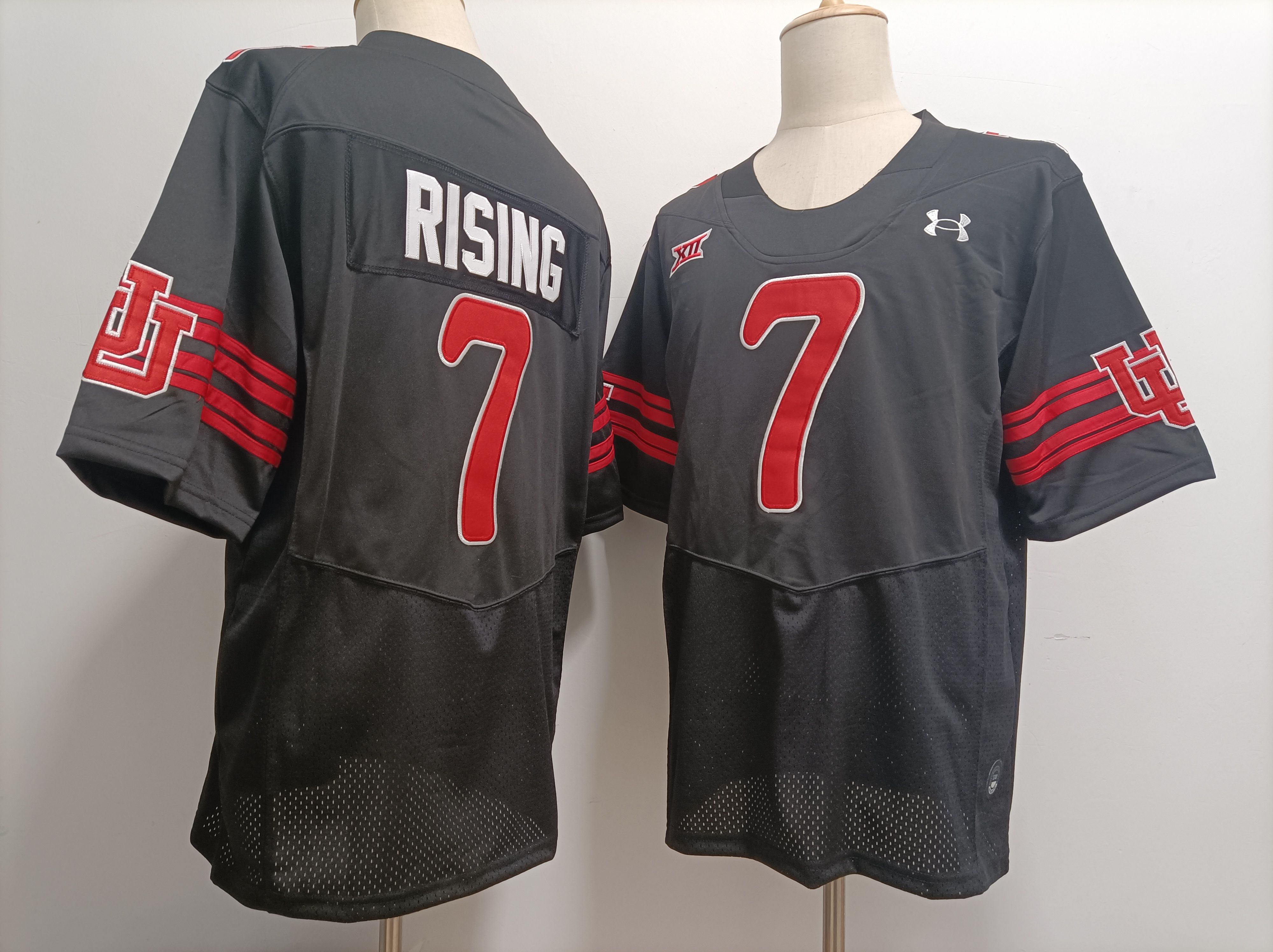 Men Utah Utes 7 Rising Black Elite 2025 NCAA Jersey
